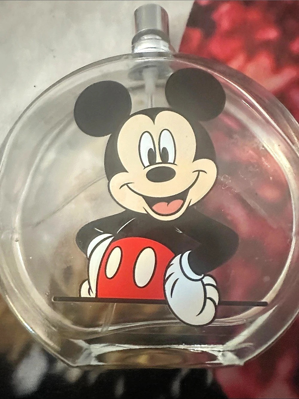 ✨NO CAP✨Disney Mickey Mouse Clear Perfume Bottle